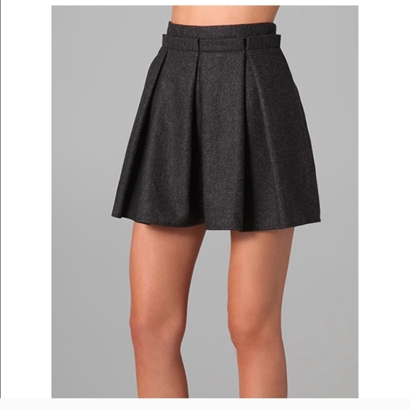 Tibi Dresses & Skirts - Tibi Wool Tweed Skort Box Pleat Mini Skirt Skirted Shorts Academia Preppy Punk
